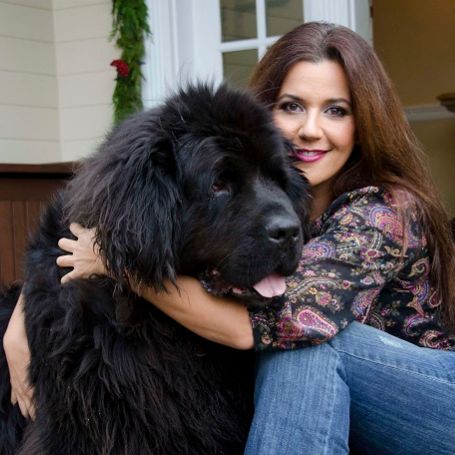 Adriana Cohen along with her dog 'Teddy'